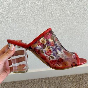Katy Perry Blossom Shoe with Lucite Heel Size 8.5